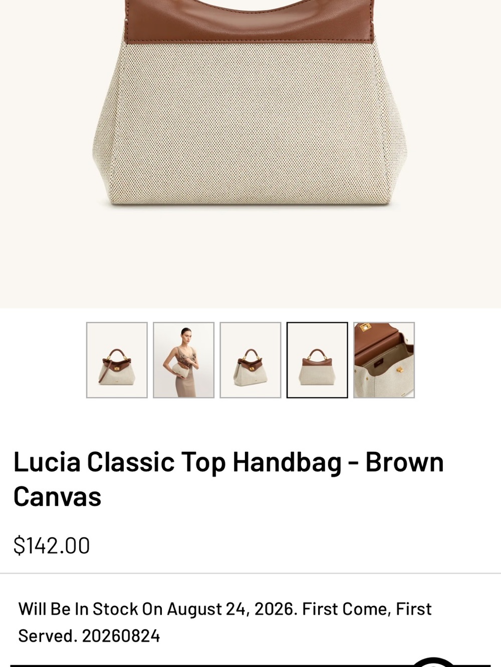 NEW- Anthropologie JW Pei Lucia Canvas Bag - Picture 3 of 9